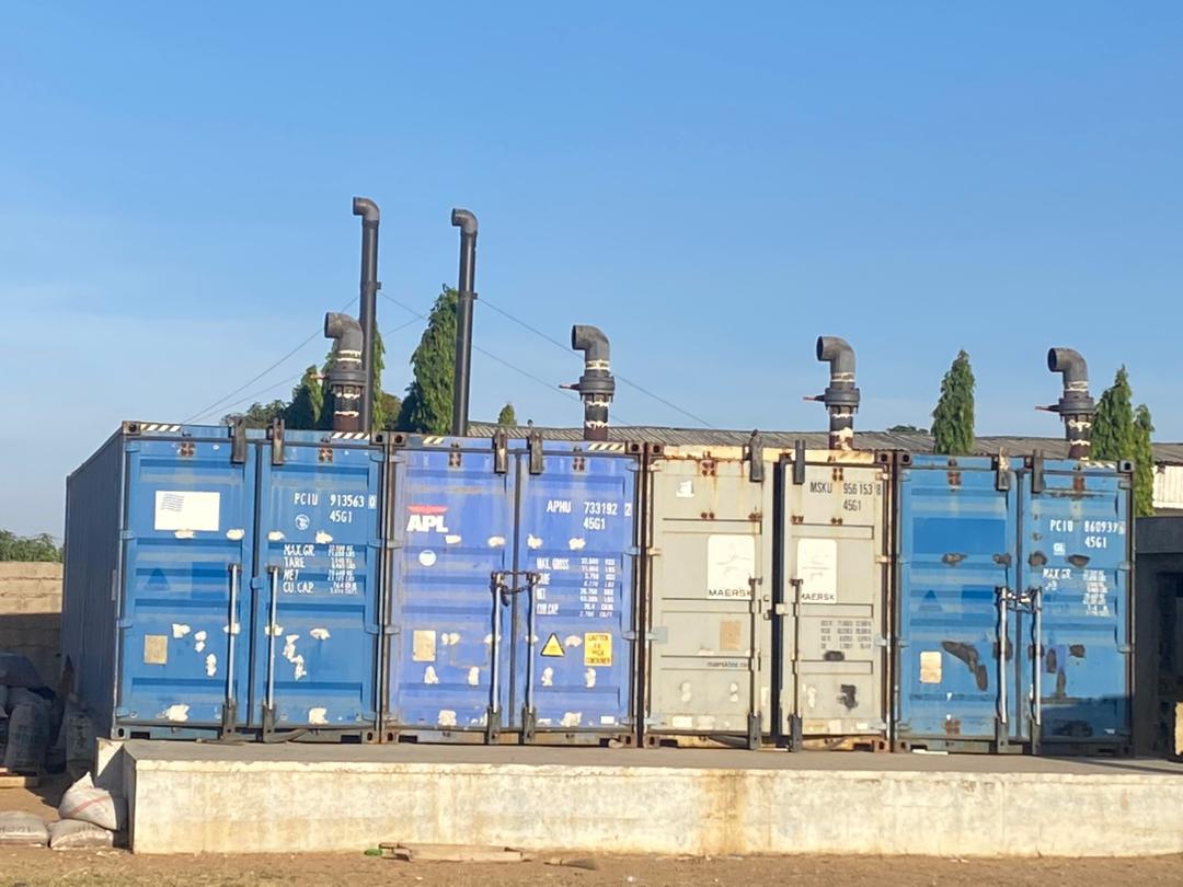 Export containers at Kano facility